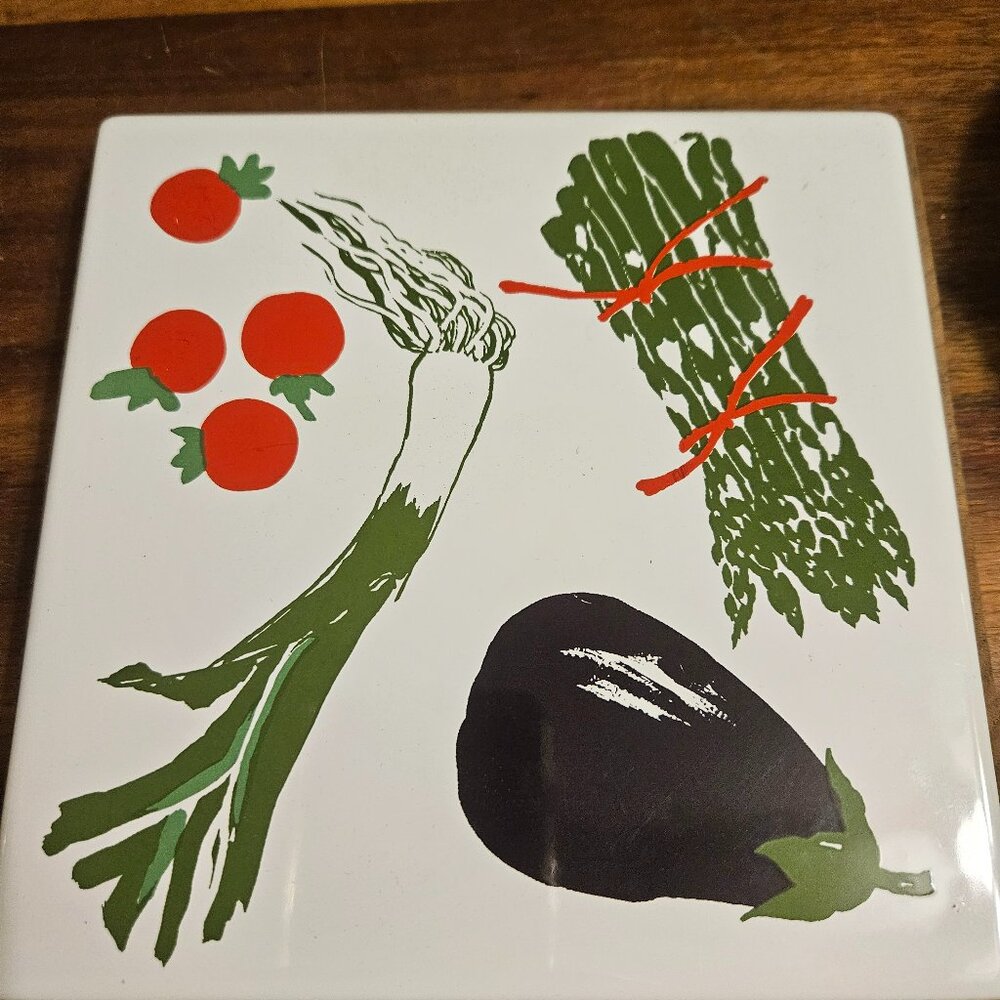 mid century georges briard tile veggies